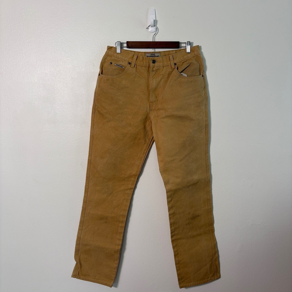 Schaefer Outfitter Ranch Hand Mens 34x34 Tan Canvas Work Dungarees Made in USA